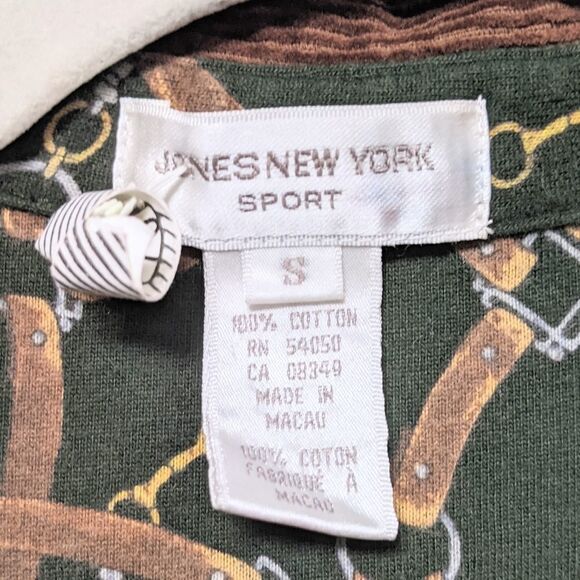 VINTAGE Jones New York Horsebit Chain Print Maxi Dress S - Picture 5 of 8